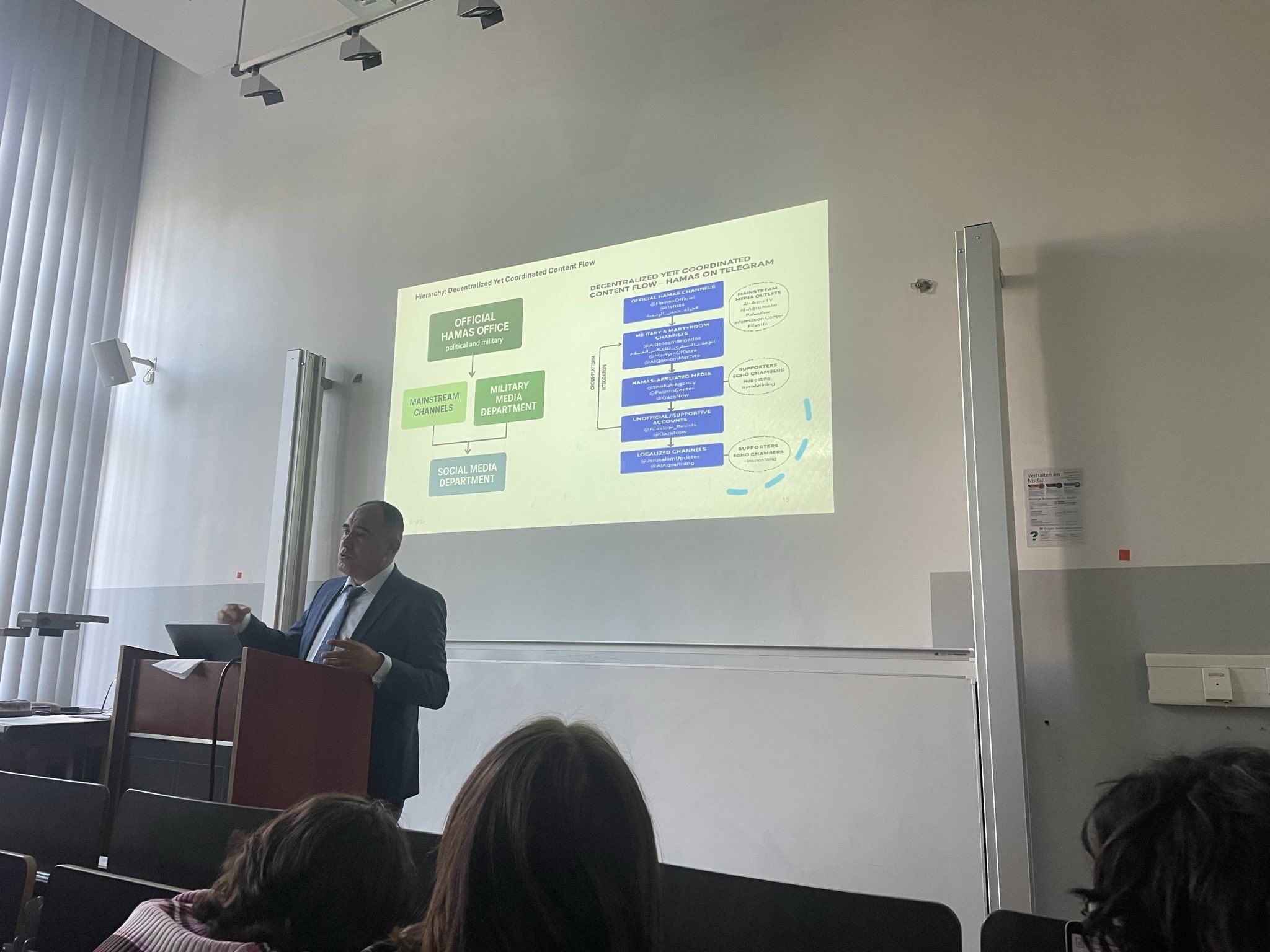 Photograph from the lectures at Ludwig Maximilian University of Munich.